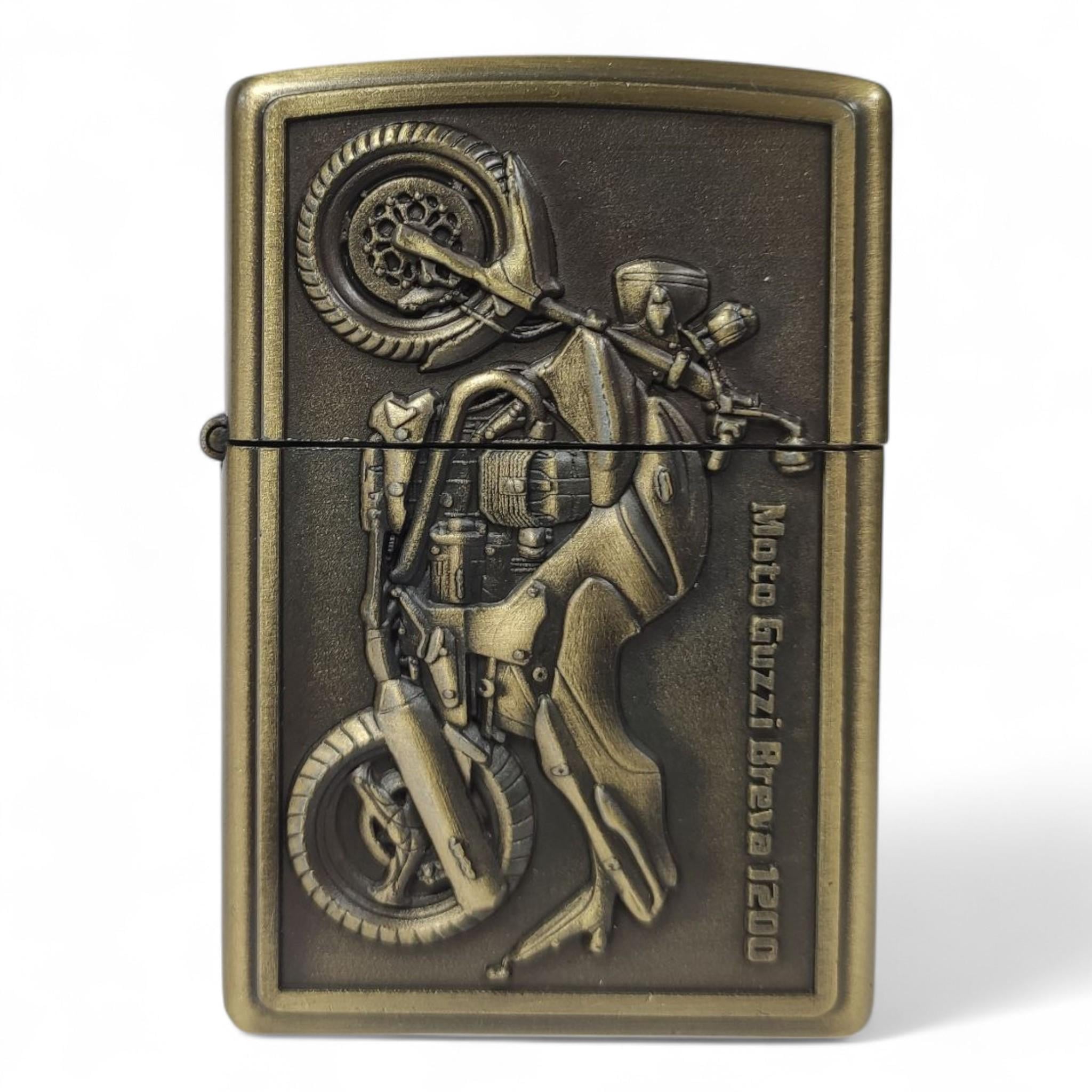 Зажигалка бензиновая Guzzi Breva 1200 HL-6209 Brass в подарочной упаковке (26201411)