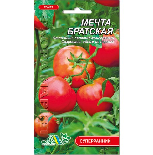Насіння томату Мрія братська червоний суперранній 0,1 г (26009)