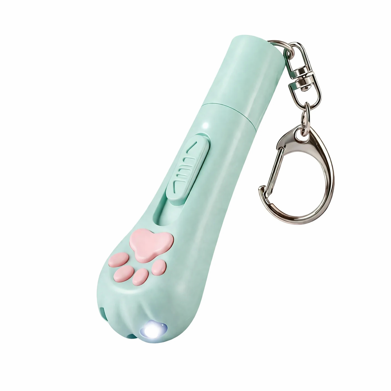 Лазерная указка для кошек Кошачья лапка USB с аккумулятором 5 проекций Бирюзовый