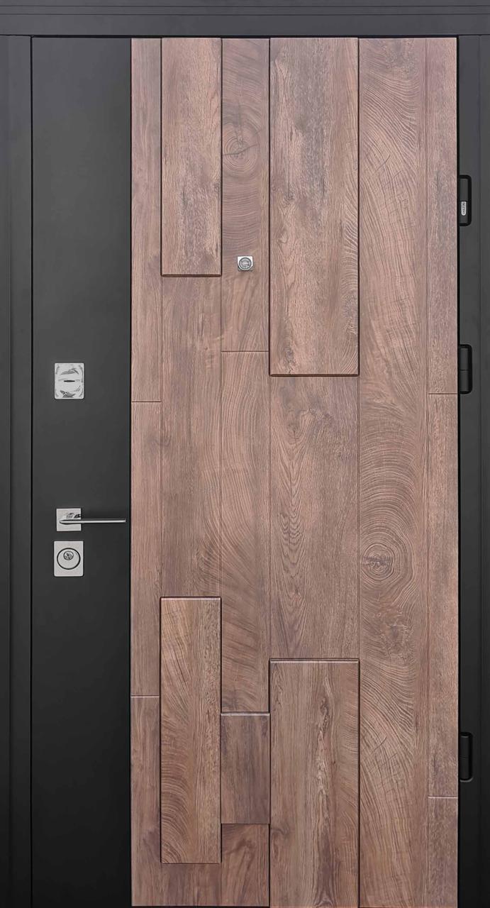 Входные двери Lumina Straj Спил дерева Л/П 850/950х2040х95 мм Коньячный