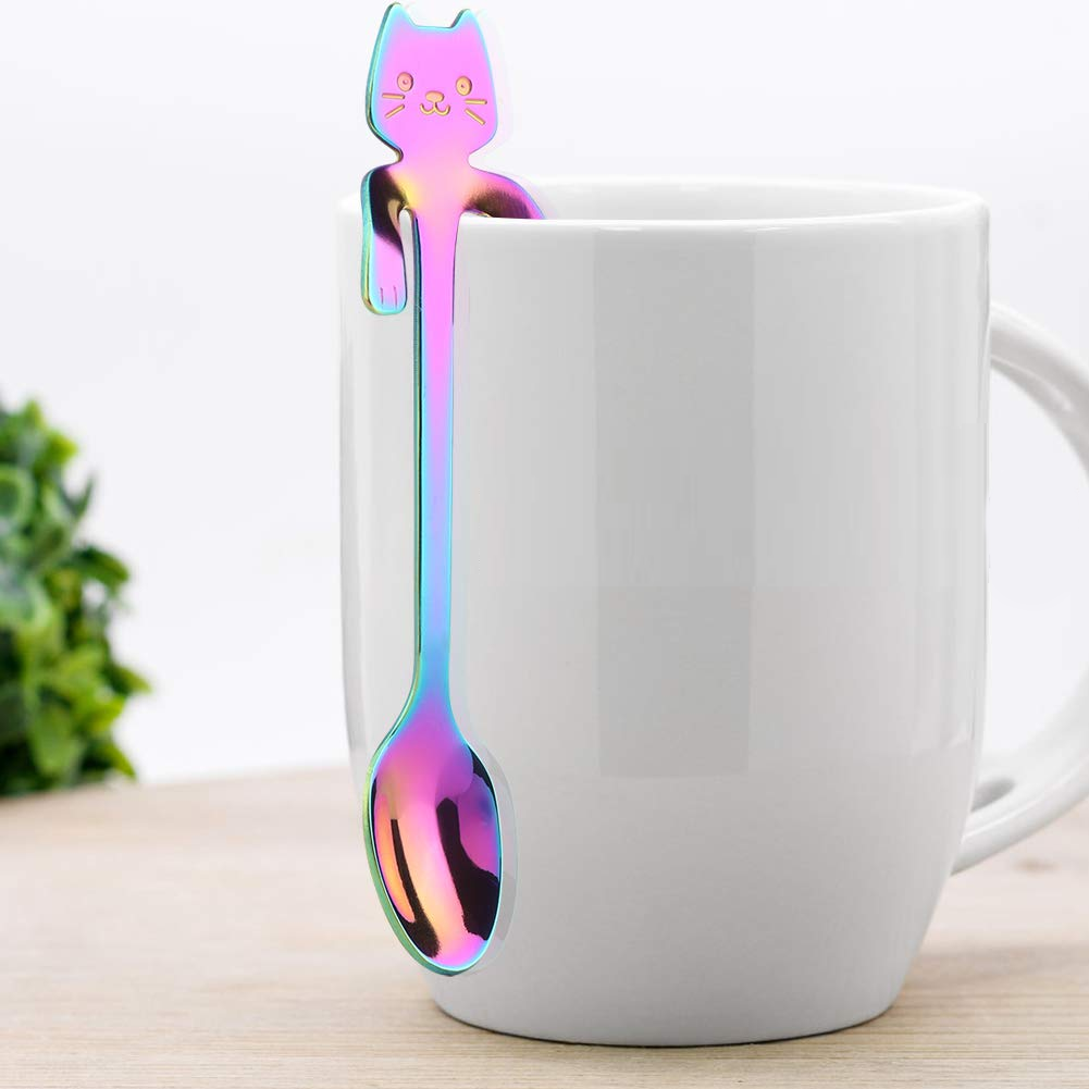 Чайная ложка с держателем на чашку в виде кота Разноцветный (13949100) - фото 2 Чайная ложка с держателем на чашку в виде кота Разноцветный (13949100) - фото 2