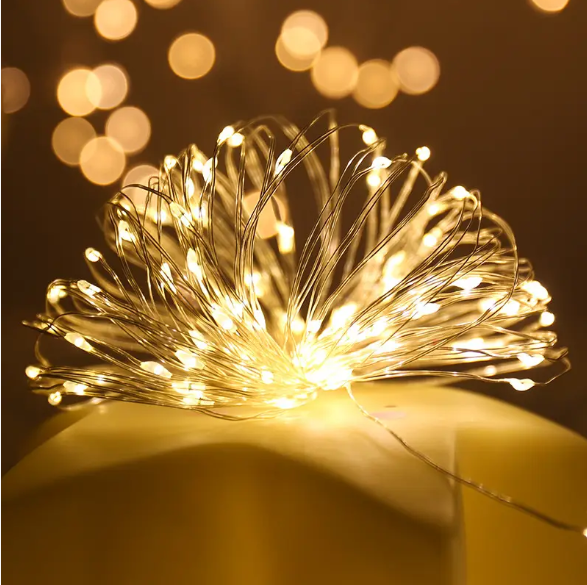 Гірлянда світлодіодна нитка Крапля роси 20 м 200LED USB Теплий білий (29736986) - фото 5