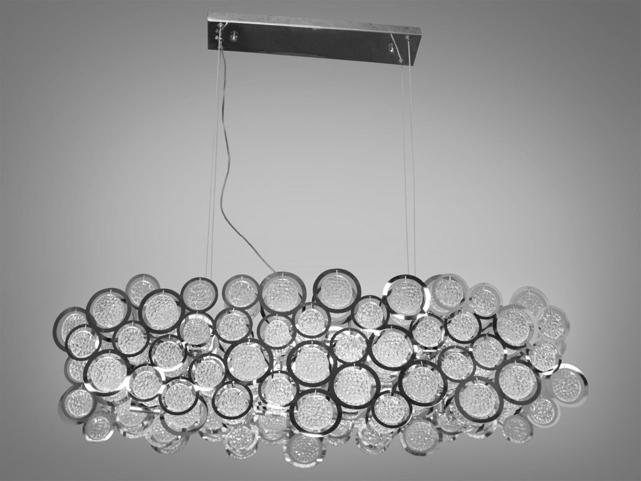 Люстра-подвес с круглыми стеклянными элементами 88011-900x350HR (2437594728)