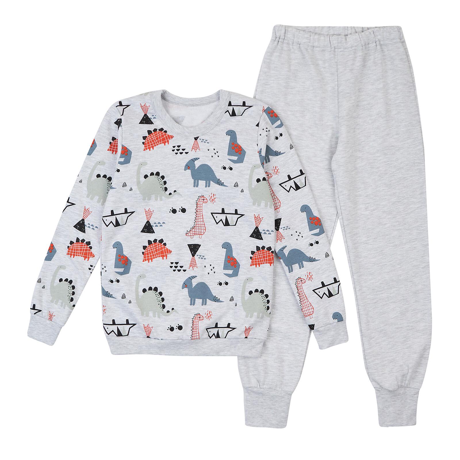 Пижама детская ЛяЛя теплая 110 см Серый (К3ФТ118)