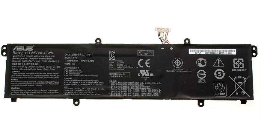 Аккумулятор для ноутбука Asus X1502ZA 3640 mAh 1155V 42 Wh