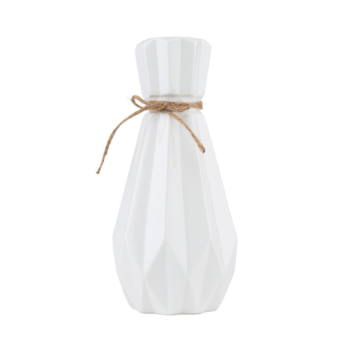 Настольная керамическая ваза Light House Восторг 27 см Белый