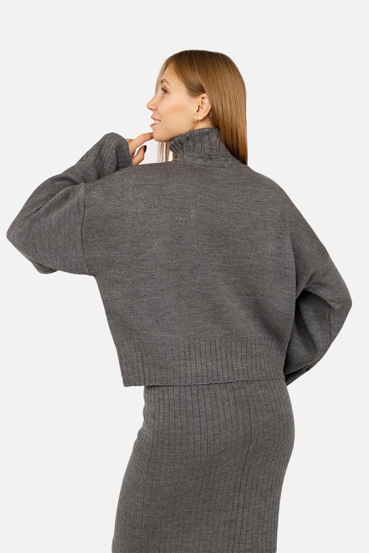 Светр жіночий ЦБ-00262083 р. 44 Графіт (SKT001025831) - фото 4 Светр жіночий ЦБ-00262083 р. 44 Графіт (SKT001025831) - фото 4