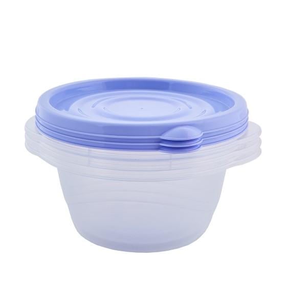 Набор пищевых контейнеров Stenson Омега 0,44 л 3 шт. Сиреневый (AN012862)