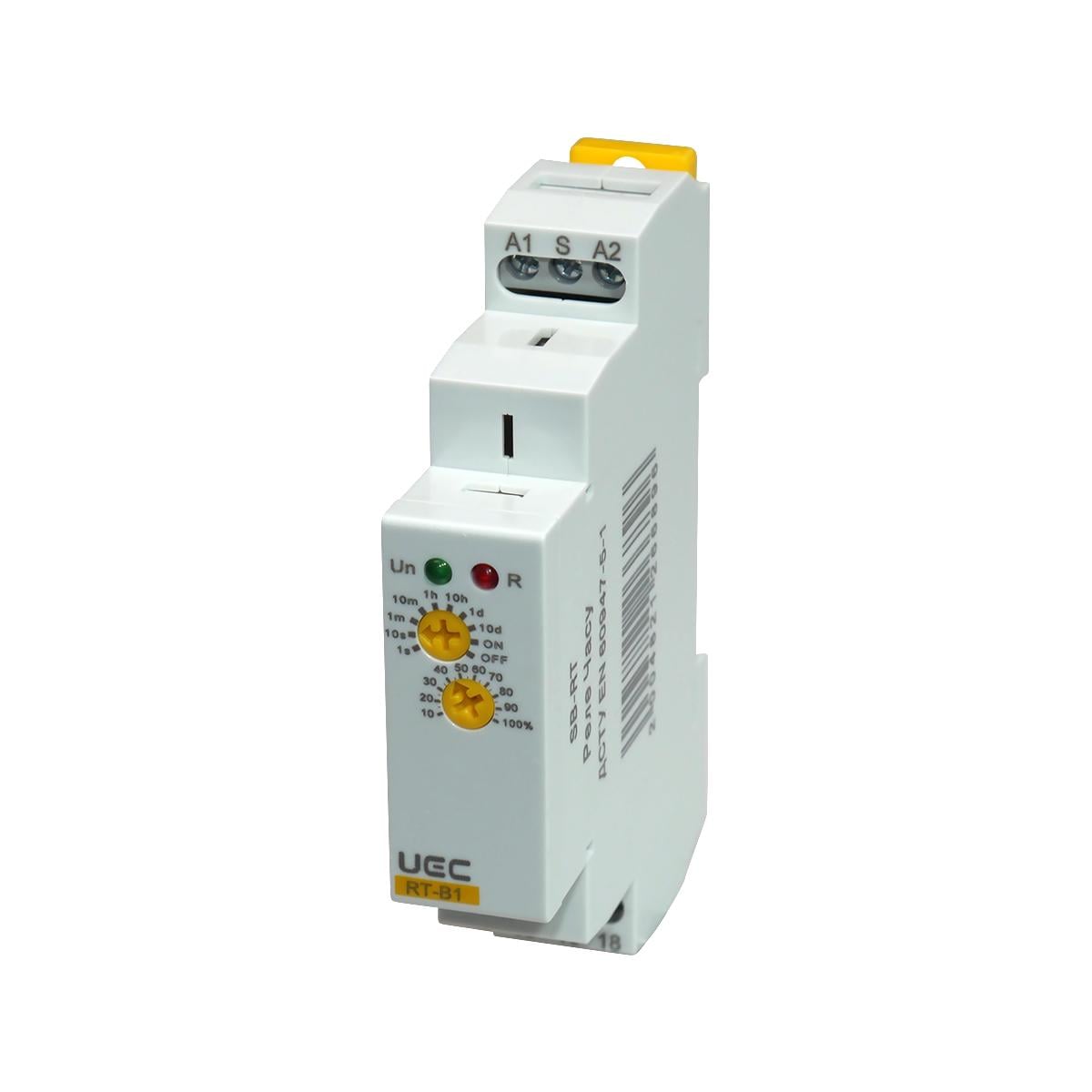 Реле часу UEC RT-B1/A230 16А 230V AC 1 сек-10 днів затримка на вимкнення 1 контакт (SB-RT-B1-AC230V)