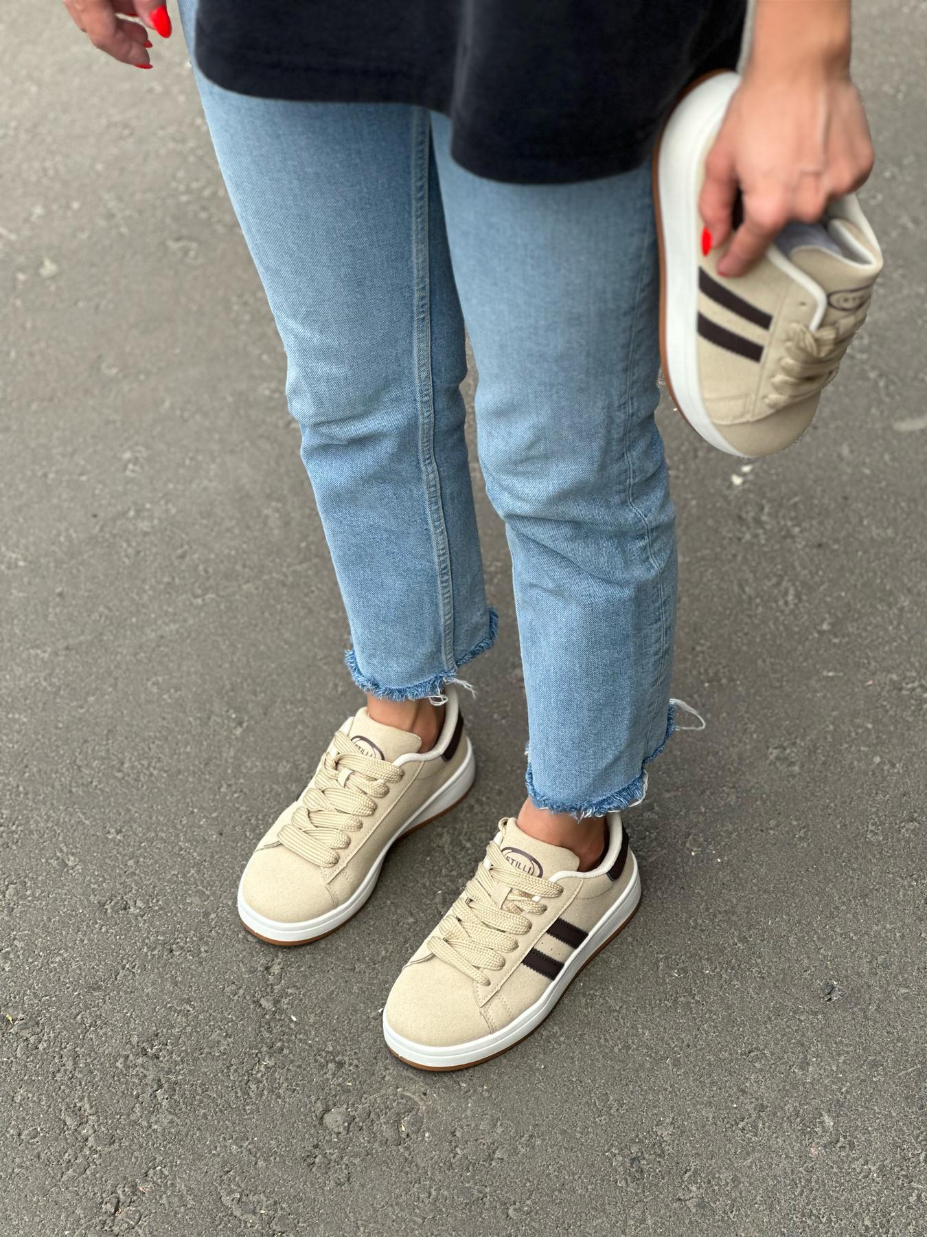 Кеды женские эко-замша р. 38 Бежевый (10285679) - фото 8