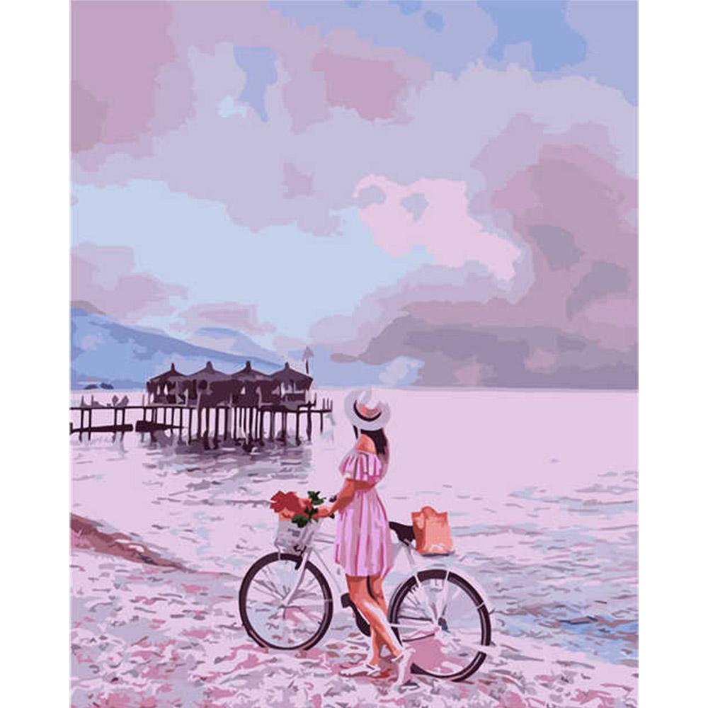 Картина по номерам Strateg На берегу моря 40x50 см (VA-2998)