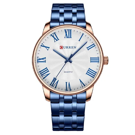 Наручний годинник Curren 8422 Blue/Gold/White