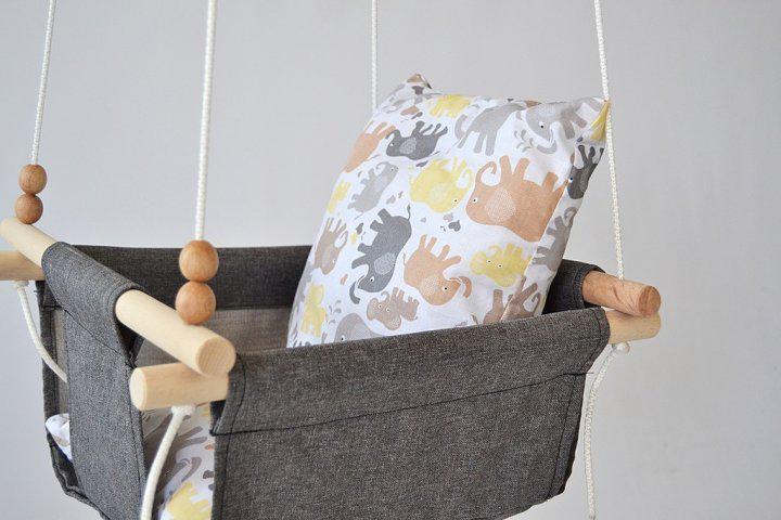 Дитяча гойдалка Infancy Слоники Сірий (10142306) - фото 5 Дитяча гойдалка Infancy Слоники Сірий (10142306) - фото 5