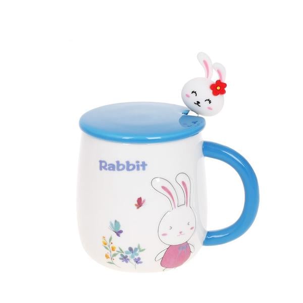 Чашка-заварник порцелянова BonaDi Rabbit 430 мл Блакитний (927-223)