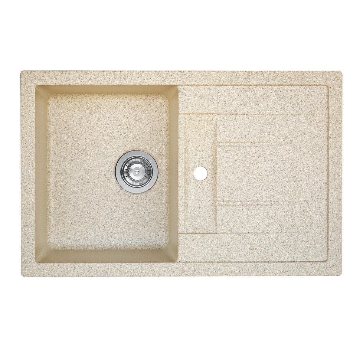 Мойка для кухни Platinum 7850 Troya гранит матовый Айвори Мойка для кухни Platinum 7850 Troya гранит матовый Айвори