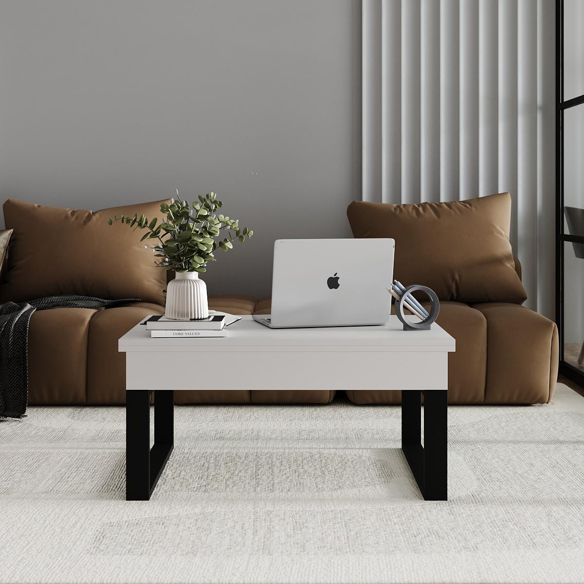 Журнальный стол-трансформер S-Fly 880x466x600 мм Белый бриллиант (TB33010000030) - фото 4 Журнальный стол-трансформер S-Fly 880x466x600 мм Белый бриллиант (TB33010000030) - фото 4