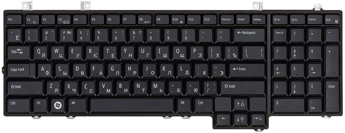 Клавиатура для ноутбука Dell Studio 1735 1736 1737 с подсветкой Light Black