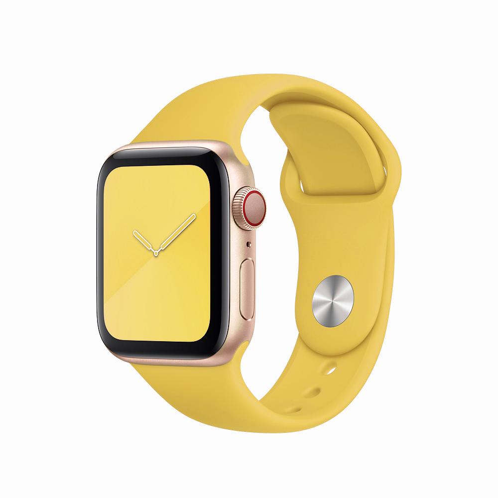 Ремешок ANT-STORE Sport Band на Apple Watch силиконовый S38/40 Yellow (127) - фото 1