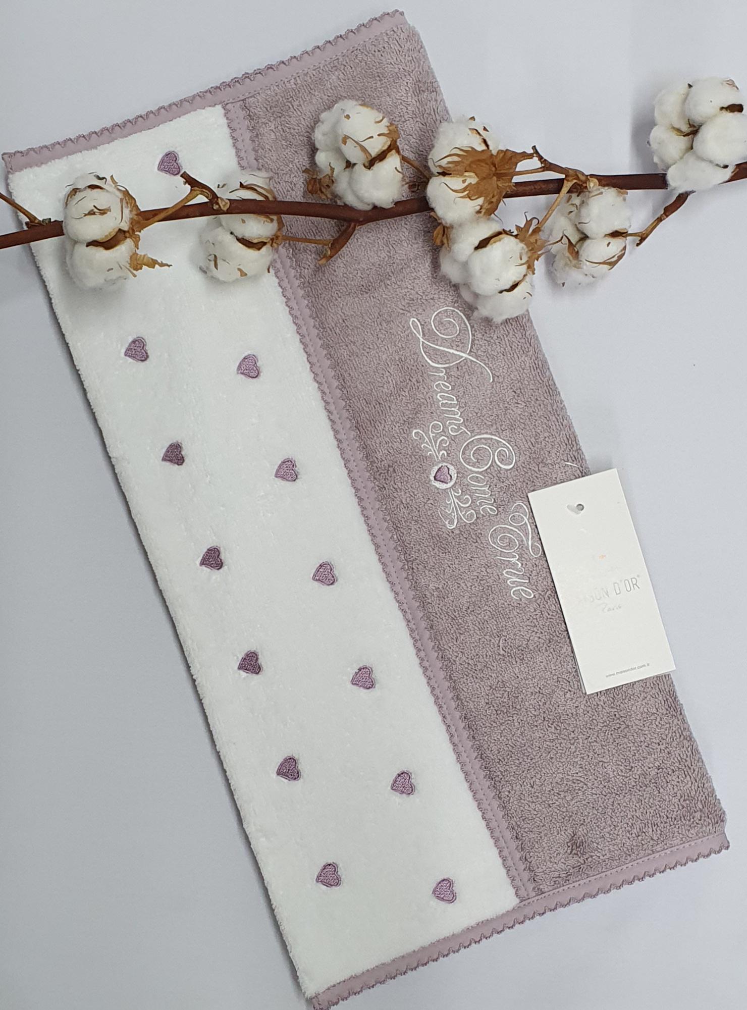 Полотенце Maison D'or Lavoine Hearts 50x100 Dark Lilac (03MD33Bh05)