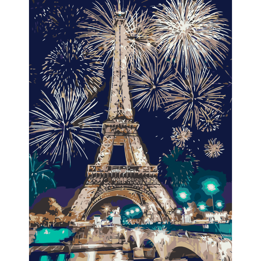 Картина за номерами Rosa Start Казковий Париж 35х45 см (Az1-4823098529699)