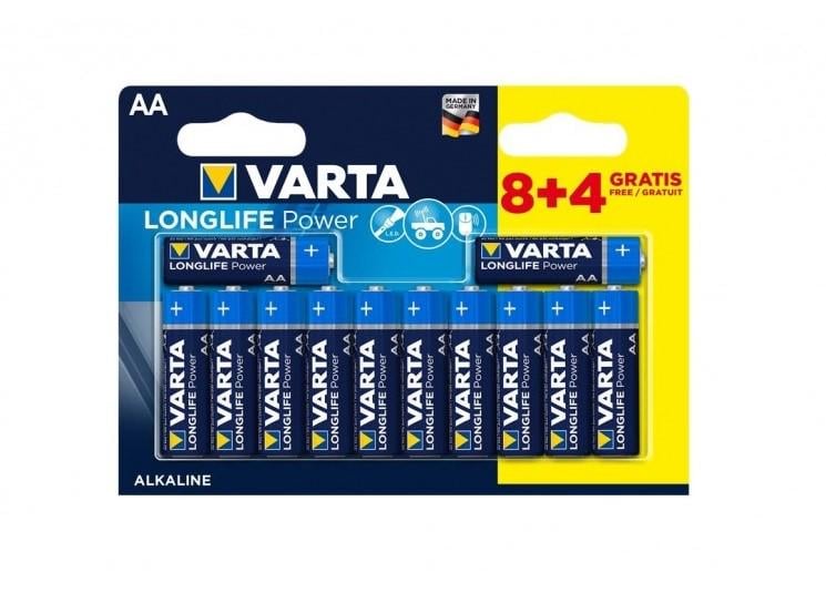 Батарейка Varta Longlife Max Power AA 1,5-1,55V 12 шт. (26938244)