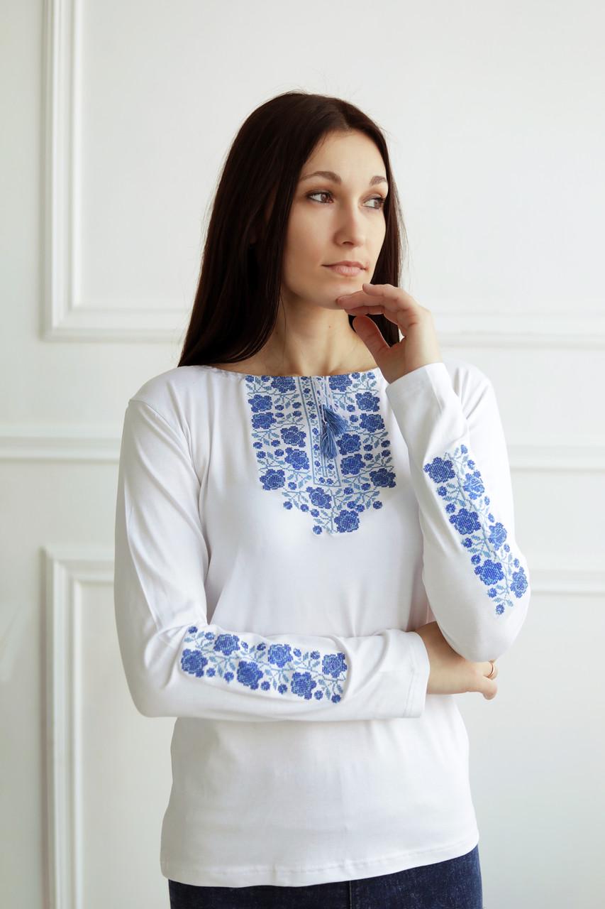 Футболка вышитая с длинным рукавом