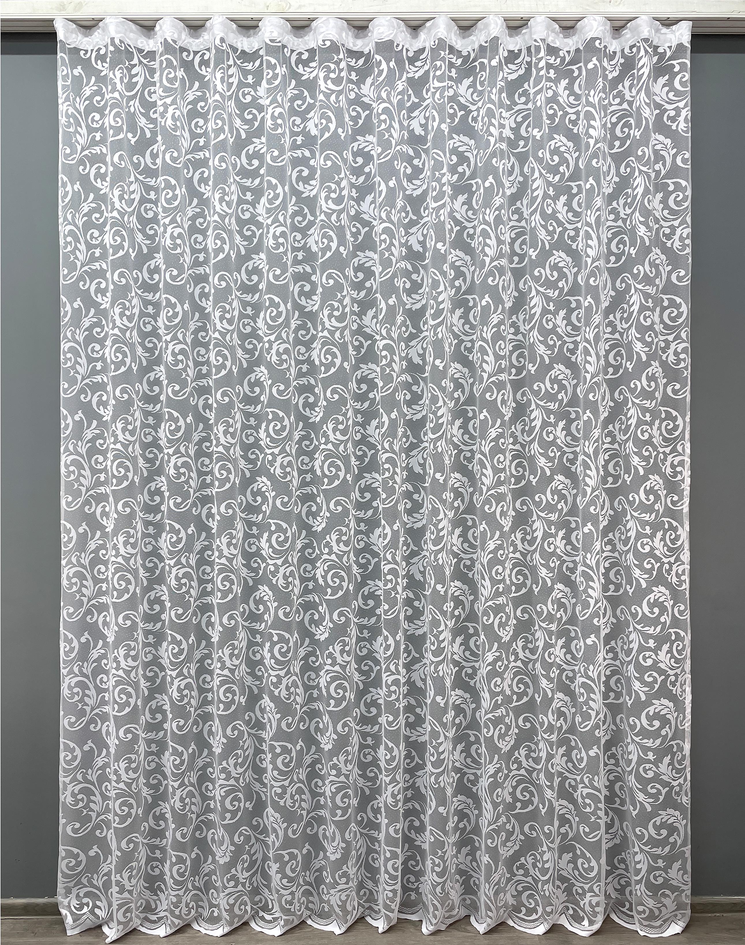 Тюль VR-Textil 1448т Жаккард 300х270 см Белый (42-0299)