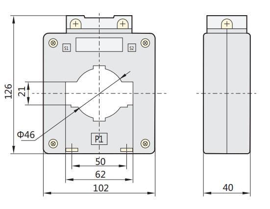 Трансформатор струму CHINT BH-0.66 60I 400/5A CL0.5 IEC (824188) - фото 2