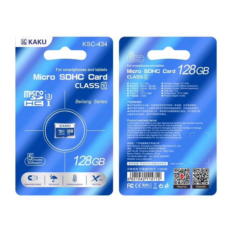 Карта пам'яті Kaku 128 Gb microSD Ultra UHS-1 Class 10 R100 Mb/s (KSC-434-128G) - фото 4