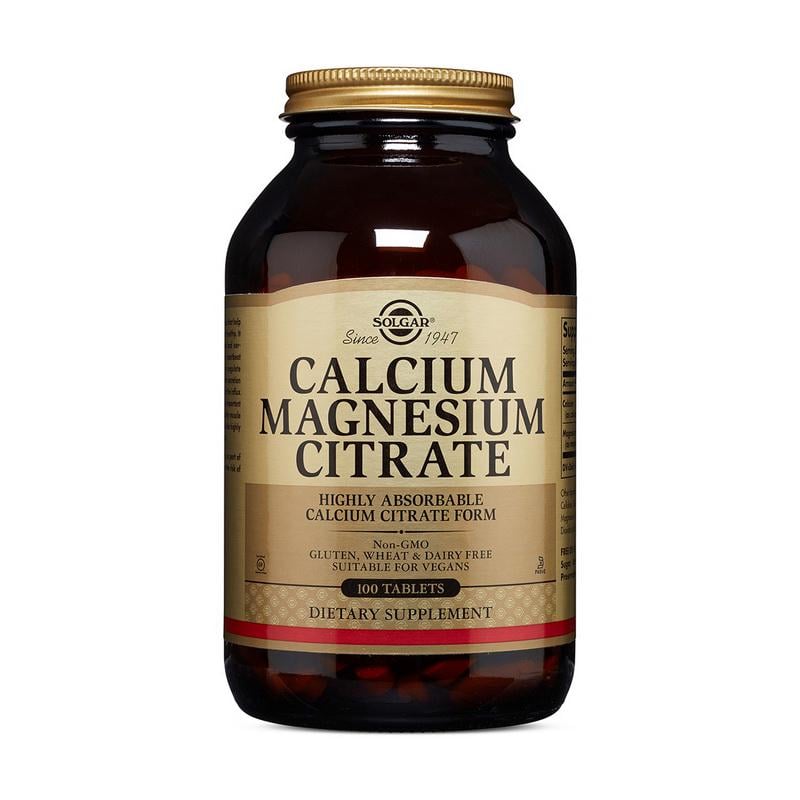 Кальций и цитрат магний Solgar Calcium Magnesium Citrate 100 табл.