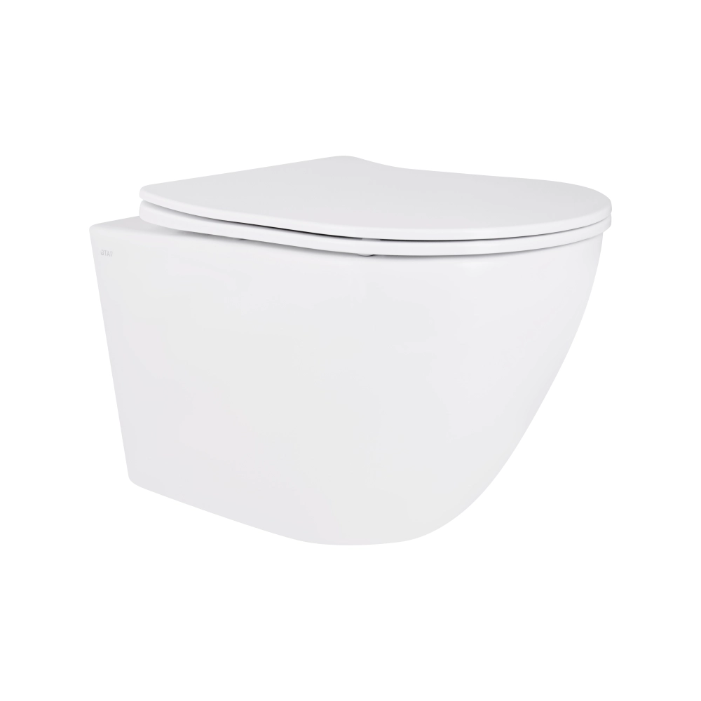 Унитаз подвесной Qtap Robin Ultra Quiet 490х370х360 мм White/сиденье Slim Duroplast Soft-close Quick Release QT13332381АSW