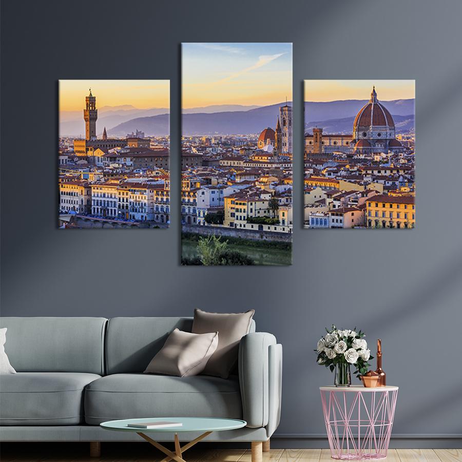 Картина для интерьера Итальянский город Флоренция 96x60 см (349-32)
