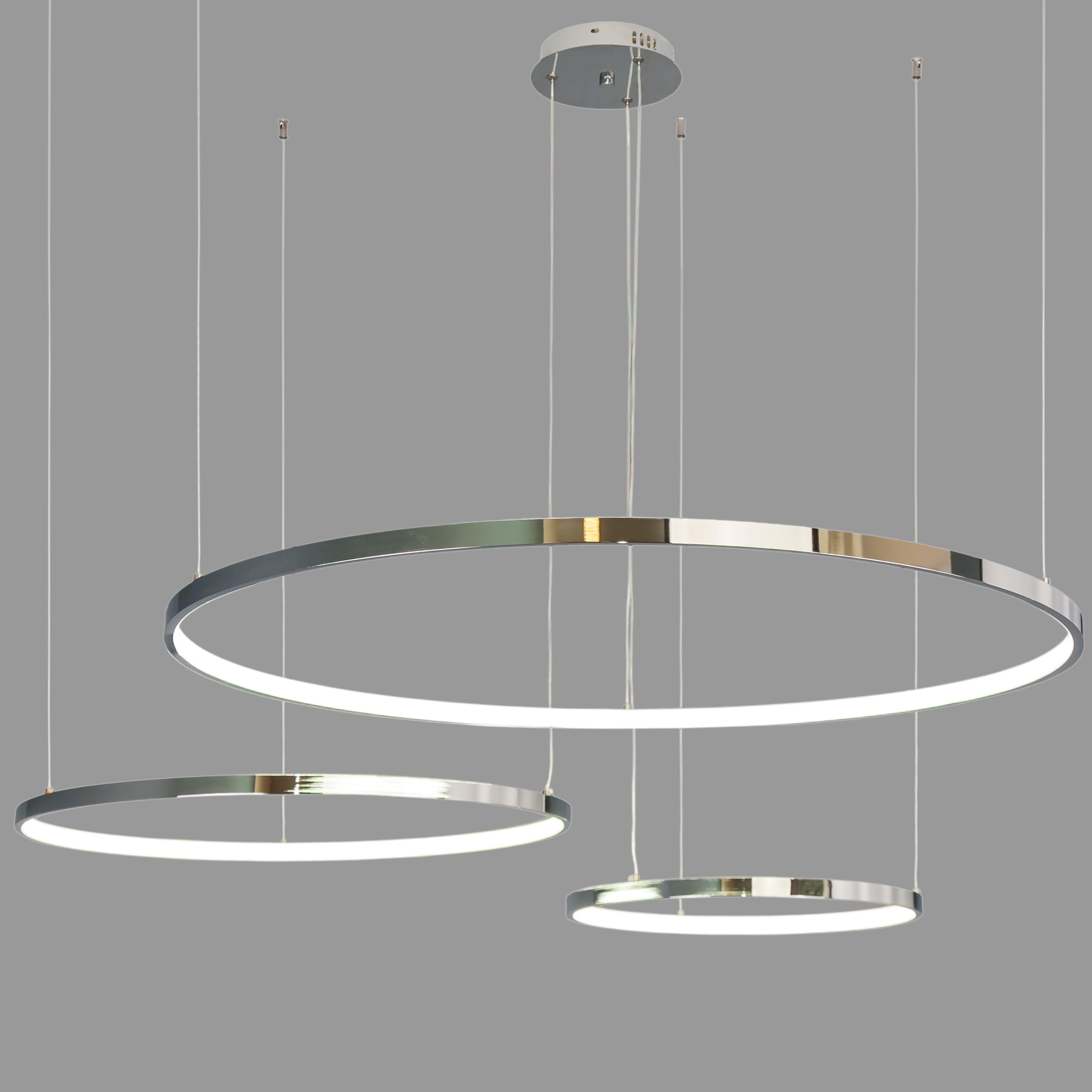 Люстра кільцева Circle 130W 40/60/80 см Хром (52-9832-3B CHROME)