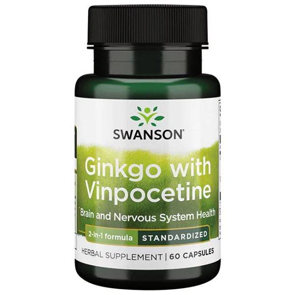 Гинкго Билоба Swanson Ginko with Vinpocetine 60 капс. (000019990)