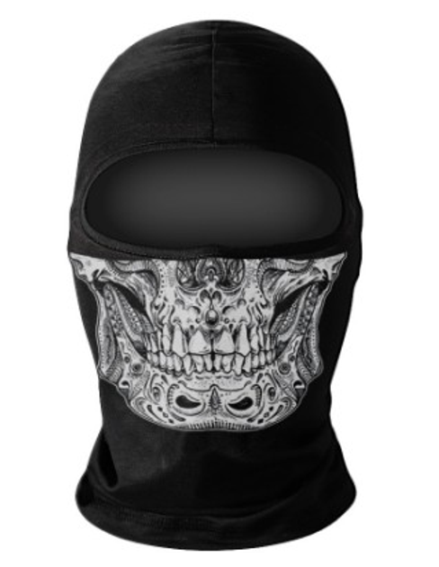Балаклава летняя тонкая с черепом One Size Черный (797773717-2)