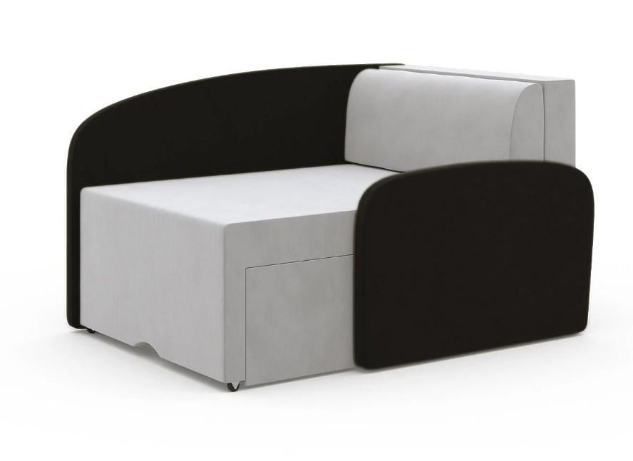 Диван-мини раскладной Viorina-Deko Etna Smile 07 ЛДСП/ ткань Черный/Белый