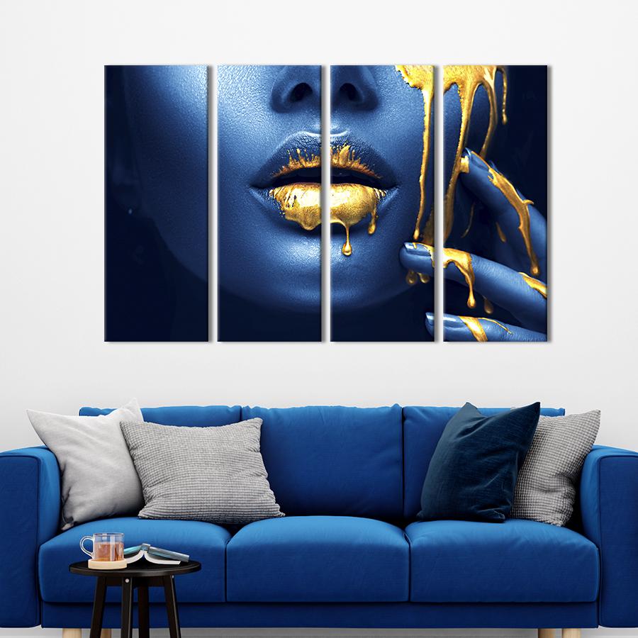 Модульная картина из 4 частей Нежная девушка 149x93 см (530-41)