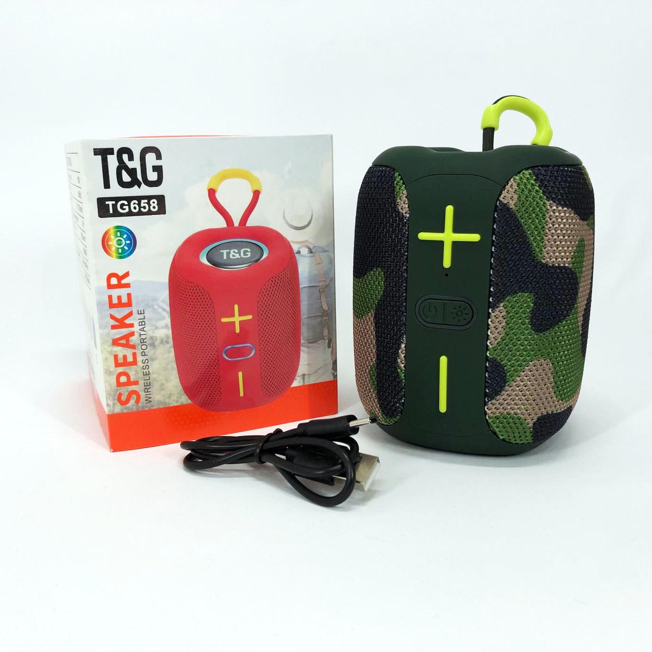 Портативна колонка Bluetooth TG658 8W з RGB підсвічуванням Камуфляж - фото 6 Портативна колонка Bluetooth TG658 8W з RGB підсвічуванням Камуфляж - фото 6