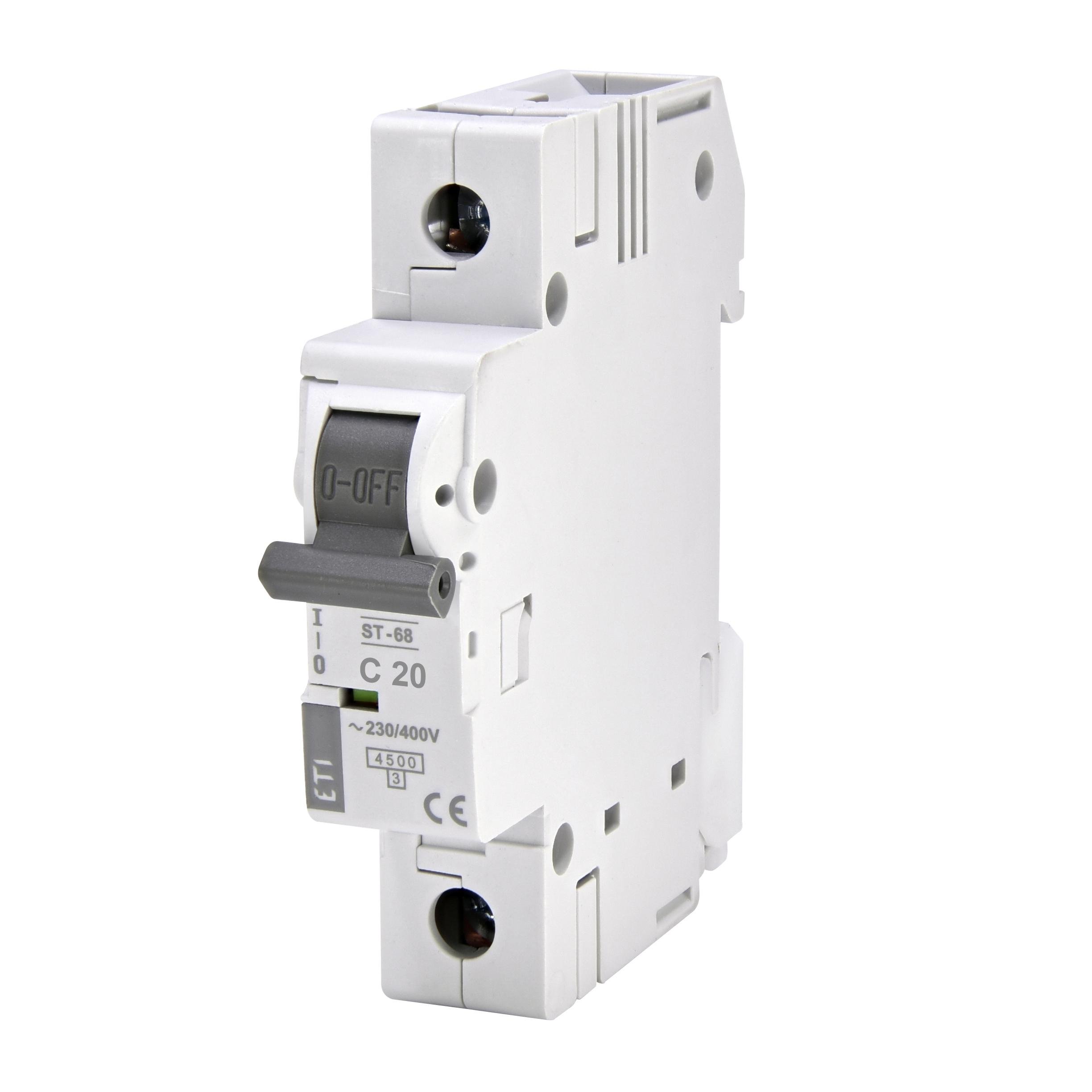 Автоматичний вимикач ETI ST-68 1P 20A C 4,5 kA 2181317