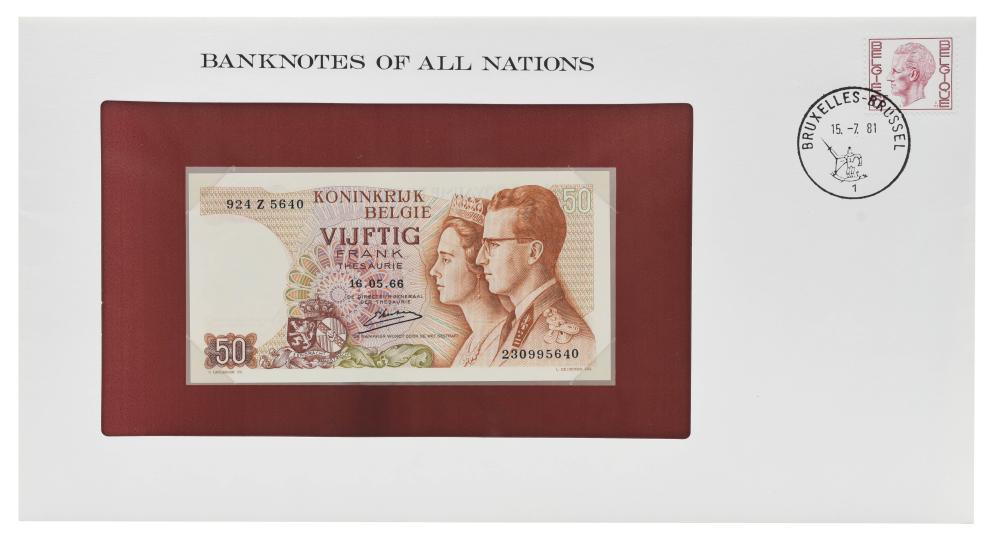 Колекційна банкнота Бельгія 50 франків 1966 UNC у конверті (P139)