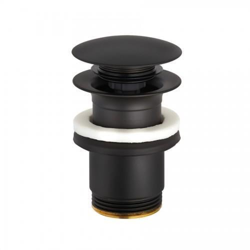 Клапан донный Kludi PUSH-OPEN для умывальников с отверстием для перелива Черный матовый (41213-01) Клапан донный Kludi PUSH-OPEN для умывальников с отверстием для перелива Черный матовый (41213-01)