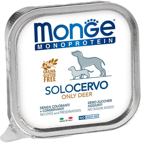 Корм для собак влажный Monge Dog Wet SOLO 100% оленина 150 г (000025648)
