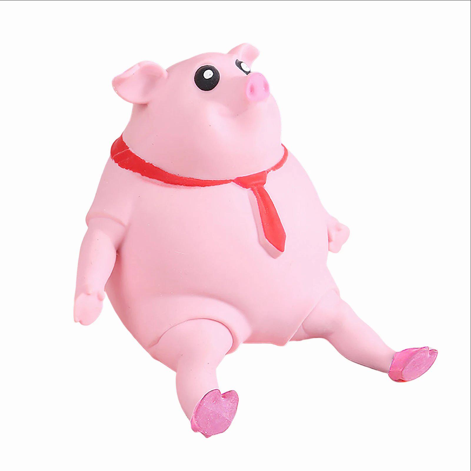 Игра антистресс Свинья тянучка 25 см 1,9 кг Розовый