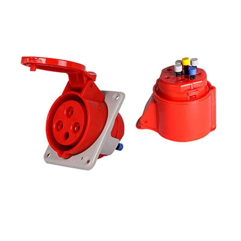 Силовая розетка E.NEXT 3P+PE 16А 400 В встроенная безвинтовая IP44 Красный (144S) Силовая розетка E.NEXT 3P+PE 16А 400 В встроенная безвинтовая IP44 Красный (144S)