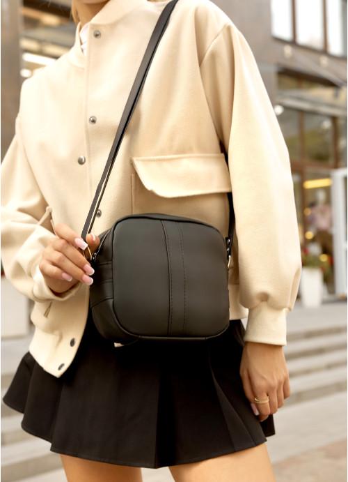 Женская сумка кросс-боди Sambag из экокожи Черный (919020820)