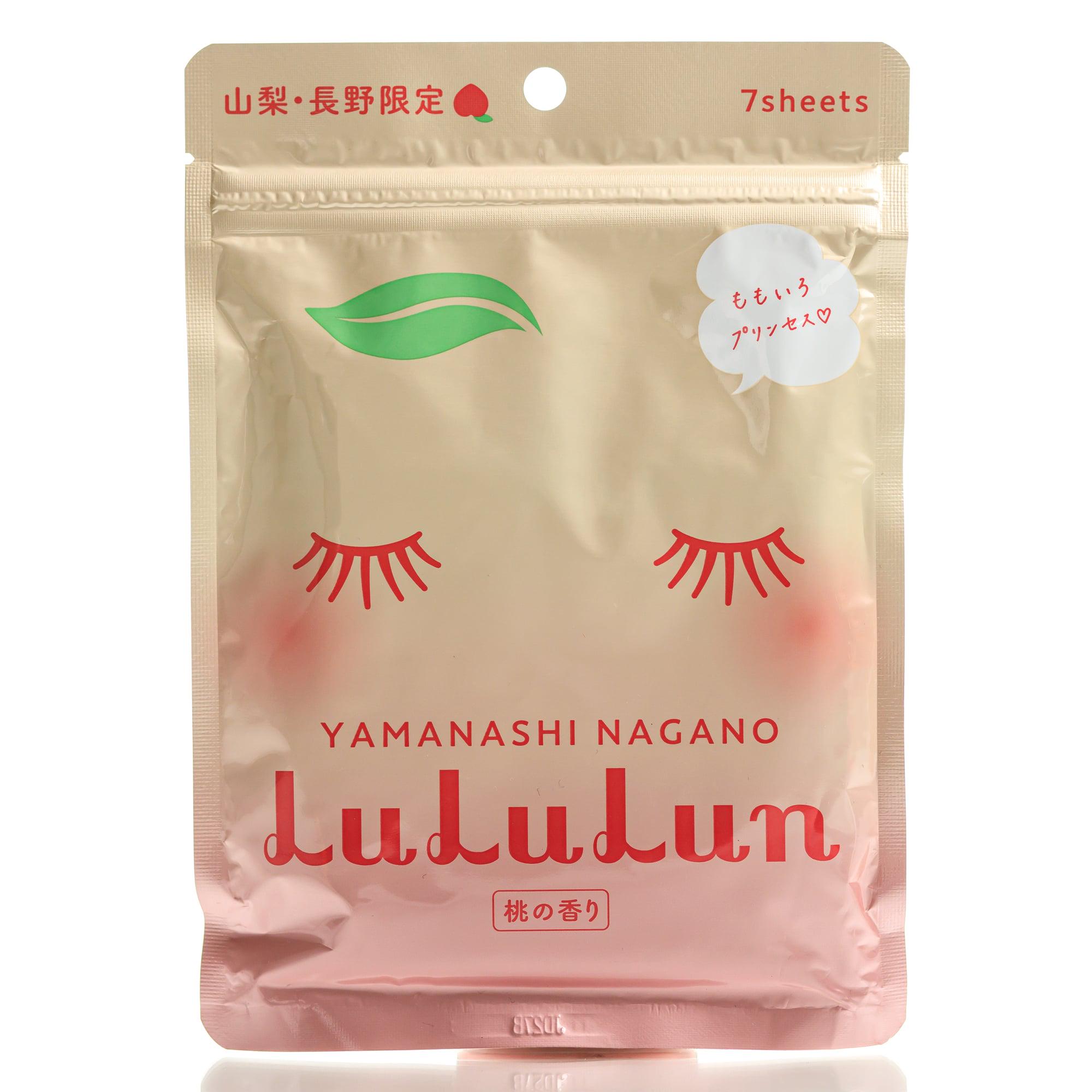 Маска для кольору обличчя тканинна Lululun Premium Face Mask Peach персик 7 шт.