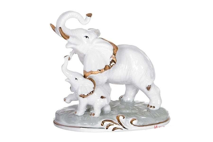 Фигурка фарфоровая Lefard Слоны 12х12 см (149-014)
