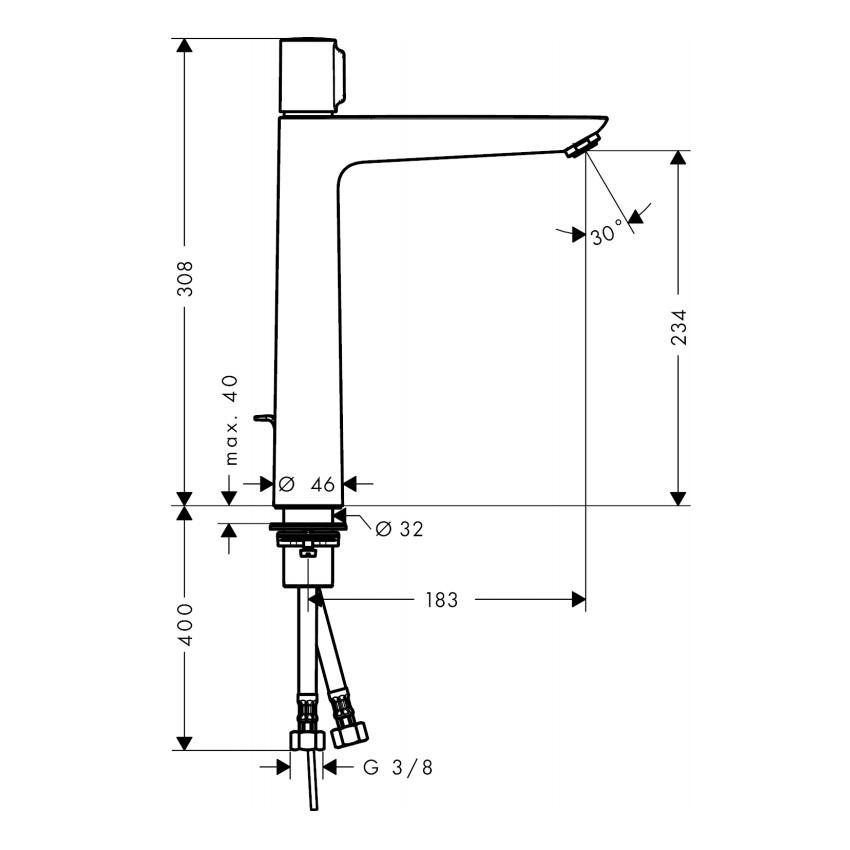 Змішувач для раковини Hansgrohe Talis Select E 71752000 Хром (100138) - фото 2