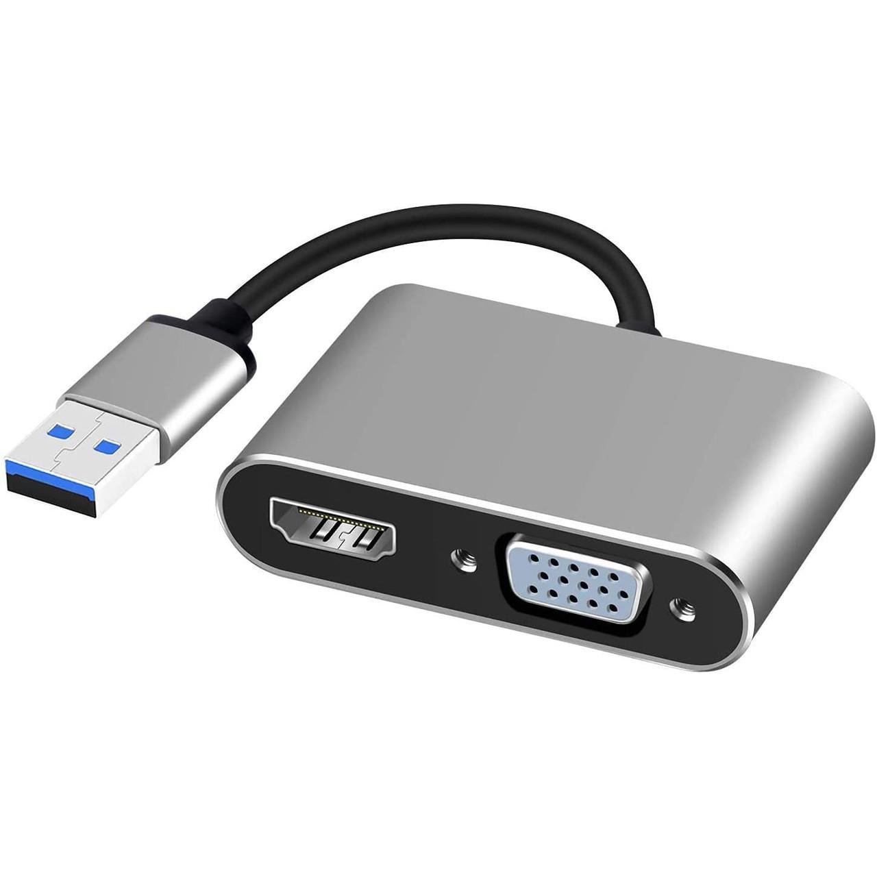 Переходник хаб USB 3,0 Addap MH-12 на 3 порта HDMI/VGA/USB 3,0 для передачи видео - фото 3