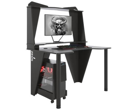 Компьютерный стол игровой Zeus IVAR-2 1200 мм Черный (61e7b53fb6f1f019466e8e19)